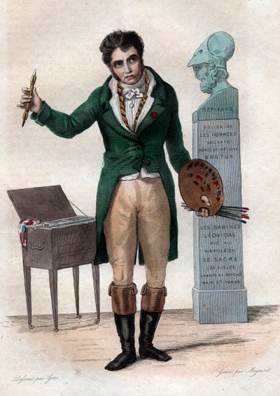 Ritratto di Jacques Louis David (1748-1825), pittore francese da French School
